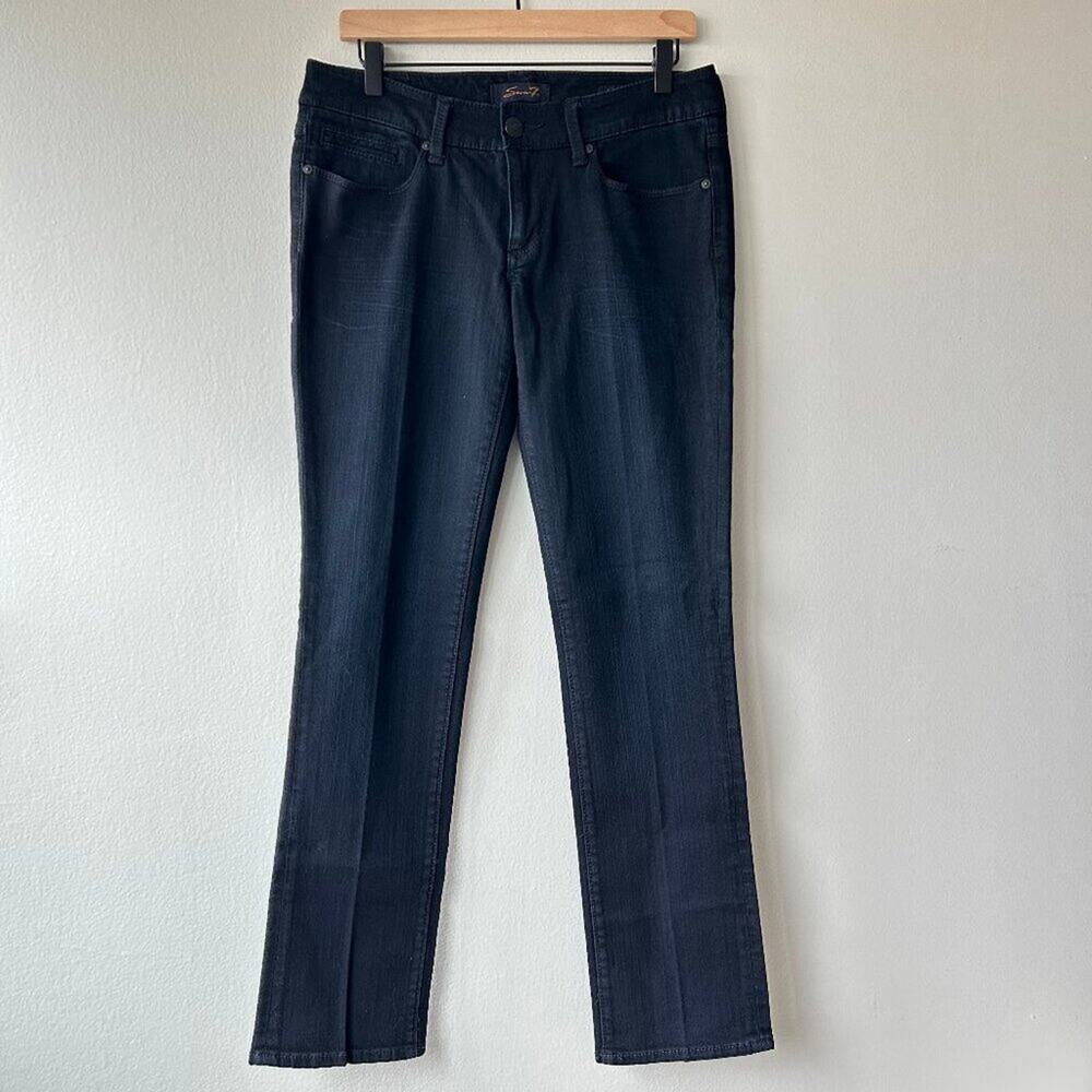 Seven7 Straight Leg Jeans Women 6 Embellished Blue Denim